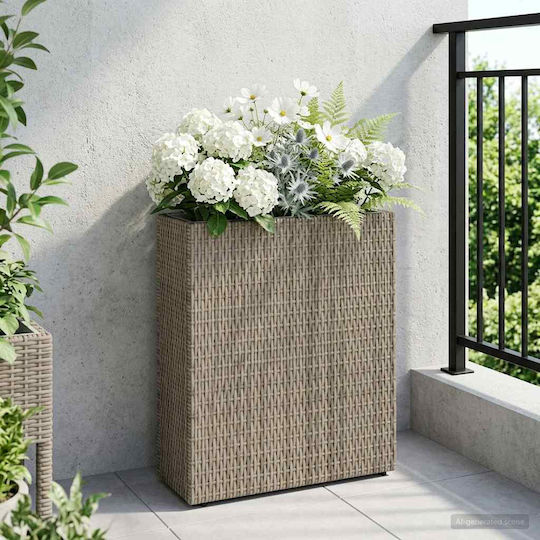 vidaXL Kunststoff Blumentopf Transparent 55x22x70cm