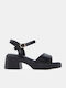 Flache Sandalen Für Damen Flatforms Schwarz