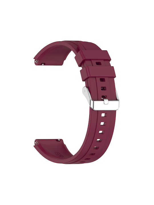Λουράκι Σιλικόνης Soft Touch Ασημί Αγκράφα Xiaomi Watch S4 41mm Bordeaux