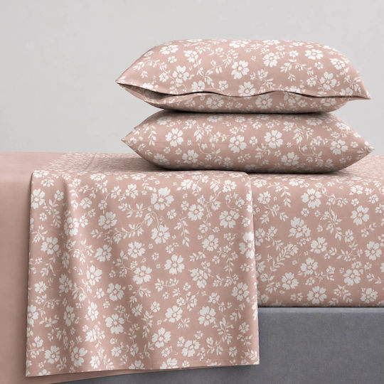 Astron Italy Emily Σετ King Size 4τμχ 245x260εκ. με Λάστιχο Chocolat