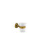 Sanco Vintage 120501-M25 Wall Mounted Glass Gold Cup Holder
