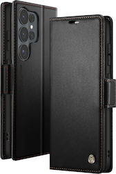Caseme Wallet Case Galaxy S26 Ultra Anti-rfid Shiny Leather Effect Black