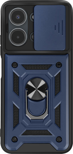 Mayaxess Case Xiaomi Redmi 15c Shockproof Mil-std 810g Camera Cover Ring Stand Night Blue