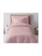 Astron Italy Kids Sheets Set Single with Elastic Band Cotton Swan Pink 100x200cm 3 Pieces