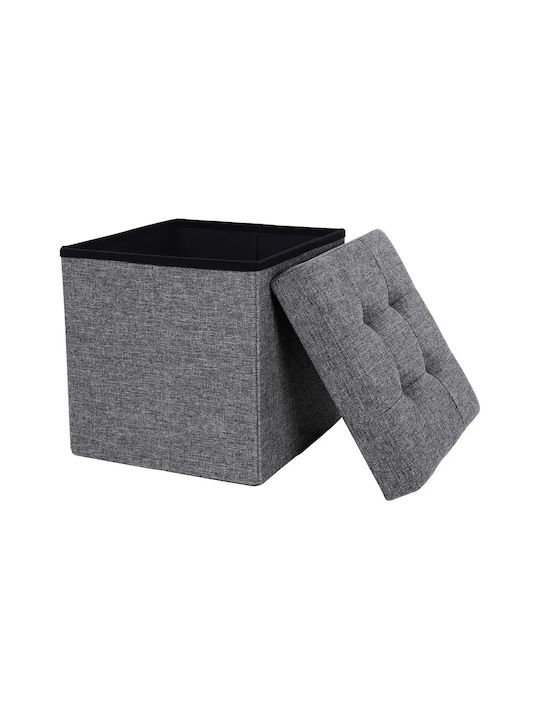 Songmics Hocker Für Das Wohnzimmer Mit Stauraum Hölzernes Grau 38x38x38cm