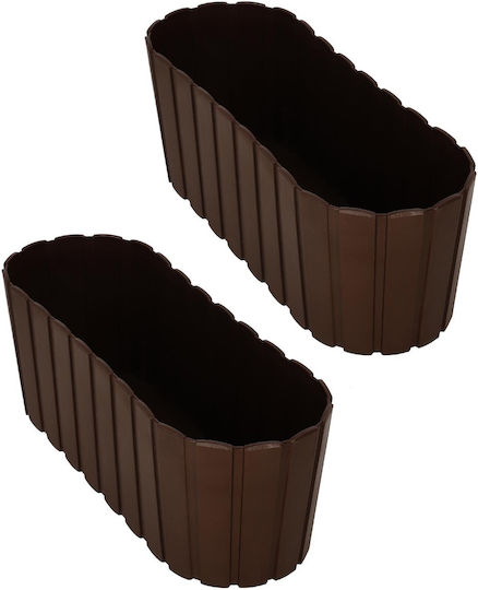Kotarbau Set 2 Hölzerne Blumenkästen Braun
