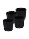 Kotarbau Set 4 Ghivece De Flori Din Plastic Antracit
