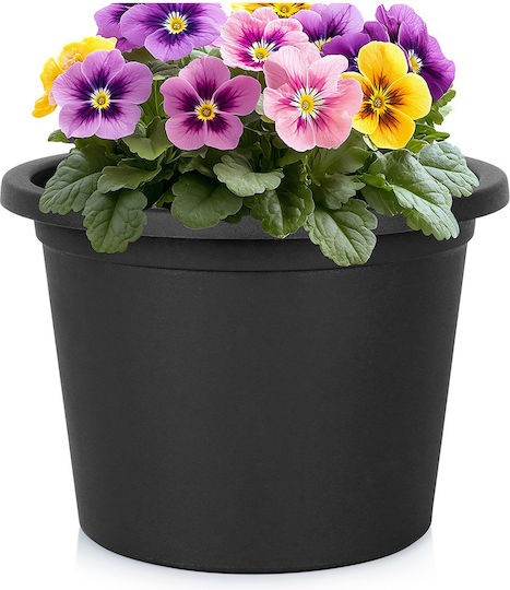 Vilde Plastic Flower Pot Black
