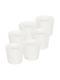 Kotarbau Set of 6 Plastic White Flower Pots