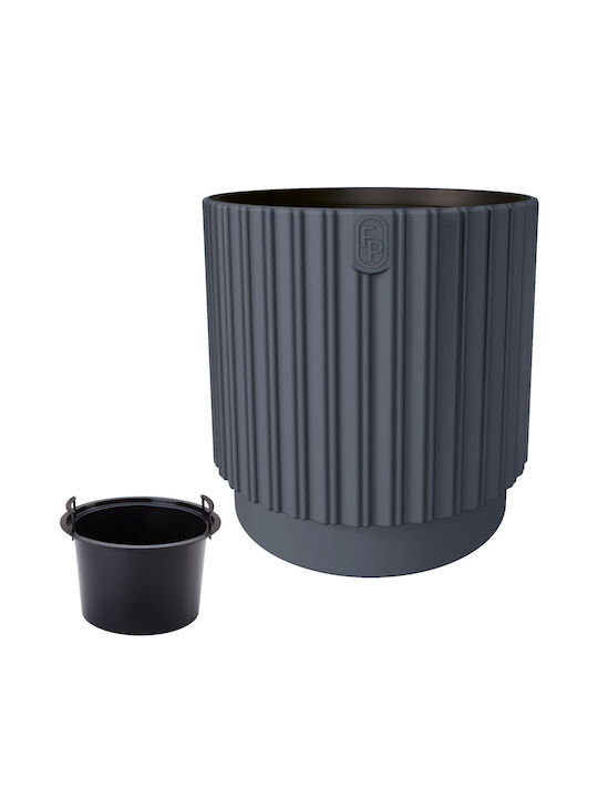 Form Plastic Mika Γλάστρα Λεκάνη Πλαστική Anthracite 22x22εκ.