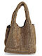 Fabric Women's Drawstring Bag Gold