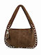 Damen Hobo Tasche Wildleder Braun
