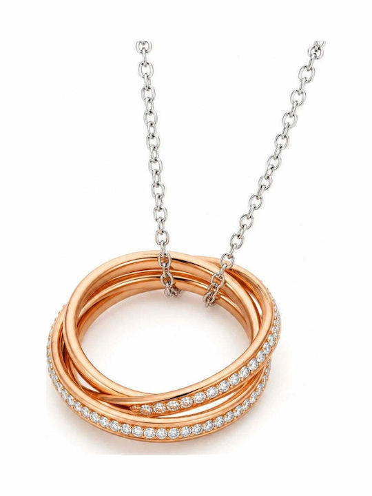 Bizou-Shop Necklace Made of Steel with Zircon