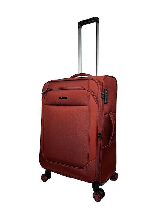 RCM Μεσαία Βαλίτσα Ταξιδίου Υφασμάτινη Rust Red Ύψους 66εκ.