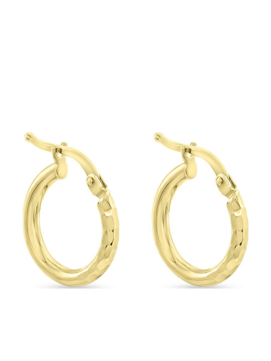 CHrysolithos Earrings Hoops From 9K Gold SK1411