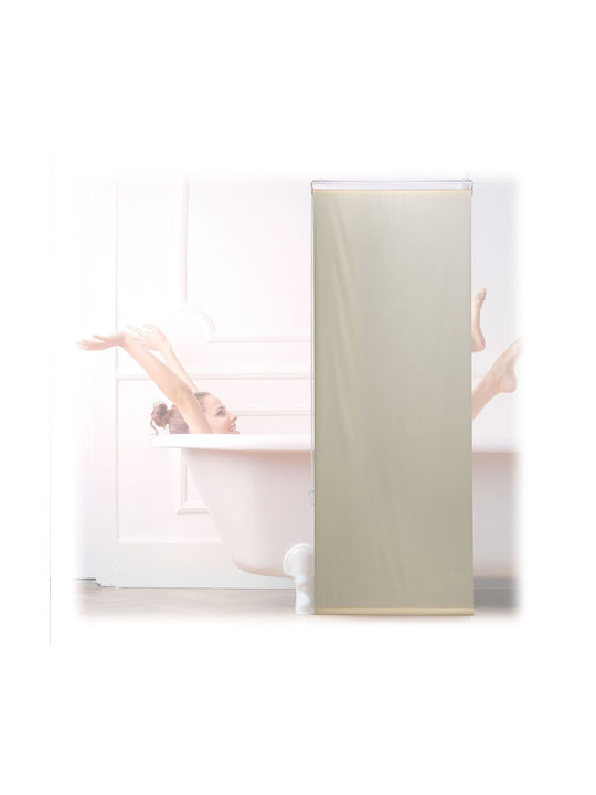 Relaxdays Shower Curtain Roller Beige