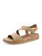 Leather Women's Sandals Beige
