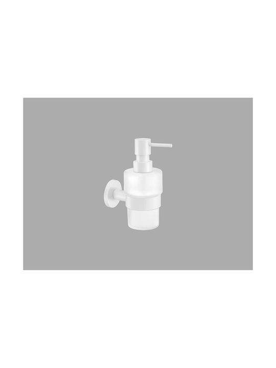 Sanco Gaea Επιτοίχιο Dispenser Γυάλινο Λευκό