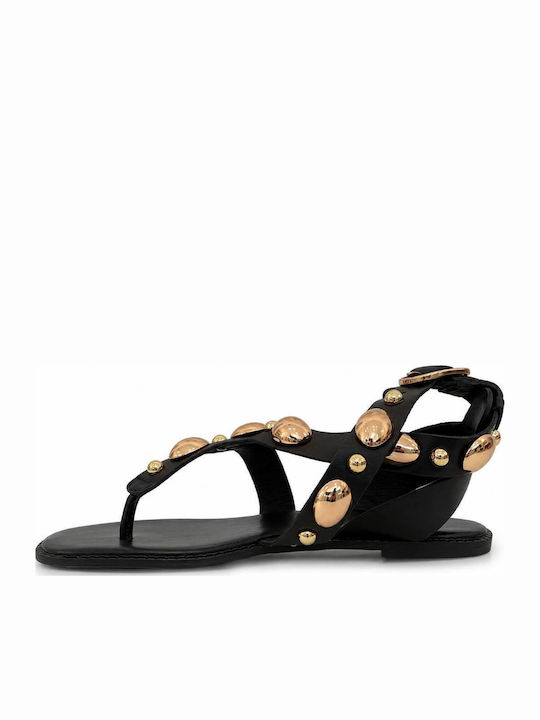 Inuovo Sandale Casual Damă Din Piele Negre