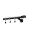 Gardinia Metallisches Vorhangstange Einzel 160cm Schwarz