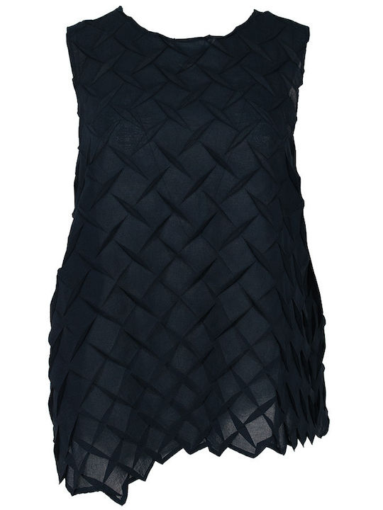 Women's Sleeveless Blouse Dark Blue