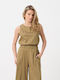 Women's Cotton Sleeveless Blouse Khaki