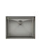 Helika Nova 100l Υποκαθήμενος Νεροχύτης Inox Μ59xΠ45cm Γκρι
