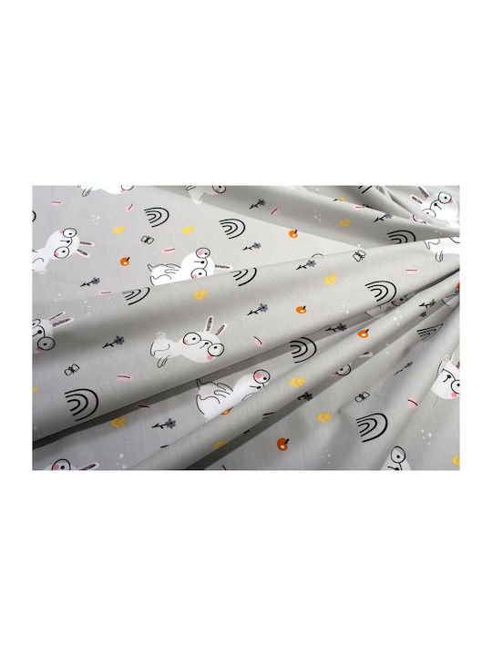 Dimcol Rabbit Garden 586 Σελτεδάκι Χασέ Γκρι 80x80εκ.