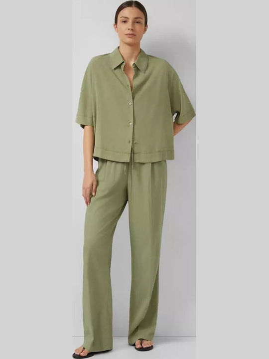 Women's Fabric Trousers Olive