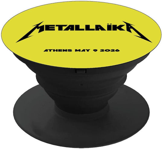 Metallic Phone Holders Stand Black Mobile Phone Support Base In Hand