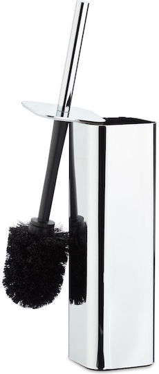 Relaxdays Metallische Toilettenbürste Badezimmer Schwarz
