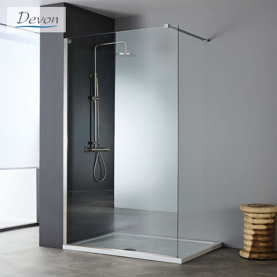 Devon Iwis Walk-in Partea Fixă Duș 99x200cm Inox