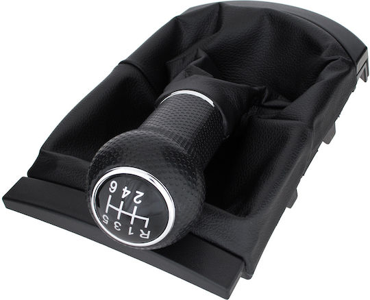 Seat Cordoba Ii 02-09 Black Gear Shift Knob + Gaiter Frame 6 Speeds