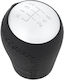 Nissan Qashqai 06-13 6-speed Black Eco Leather + Silver Gear Shift Knob