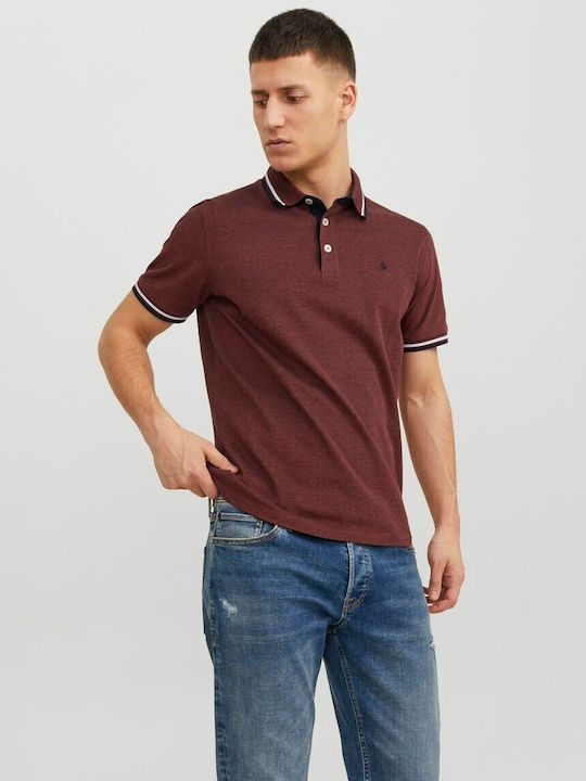 Jack & Jones Polo Μπλούζα Κοντομάνικη Indigo