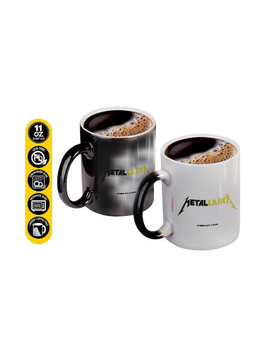 Koupakoupa Metallic Heat Change Ceramic Mug Bla...