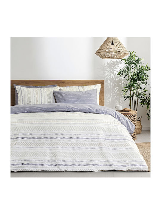 Nima Glossier Σετ Κουβερλί Υπέρδιπλο Εκρού 220x240cm