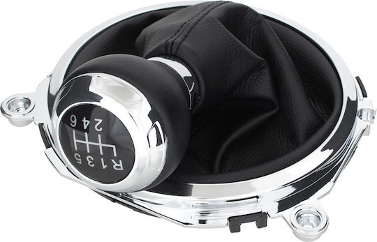 Audi TT 8J 06-14 Schwarzer Chrom Schaltknopf + Schwarze Gamaschen Chromrahmen 6 Gänge
