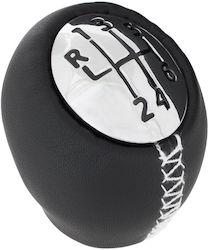 Renault Megane Ii Iii 6-speed Gear Shift Knob Black Leather + Chrome