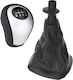 Mercedes Vito V-class W447 2014 Gear Shift Knob Black + Silver + Black Boot White Frame 6-speed Pattern