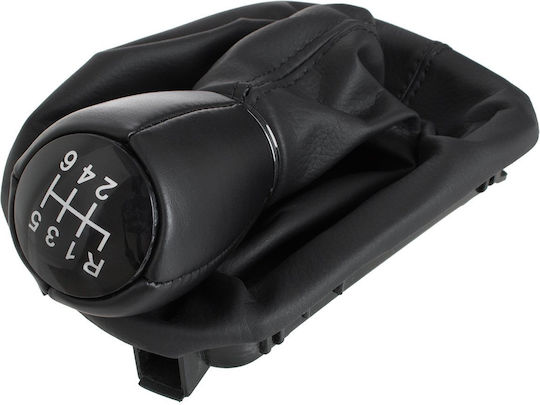 Seat Leon I 99-06 Black Gear Shift Knob + Gaiter Frame 6 Speeds