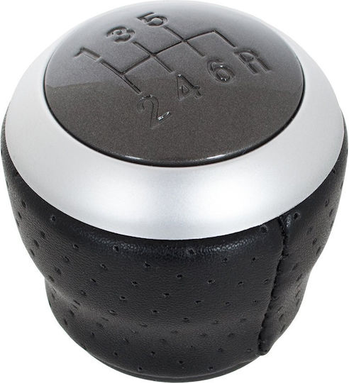 Hyundai Coupe 02-08 Gear Shift Knob Black Leather + Grey + Silver 6 Speed