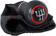 Seat Toledo II 98-06 Schwarzer Schaltknopf + Schwarze Schaltmanschetten Roter Faden Roter Ring 5-Gang