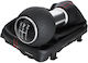 Audi A3 I 8l 96-03 Black Gear Shift Knob + Black Gaiters Red Thread Chrome Ring 5 Speed Reverse At Bottom