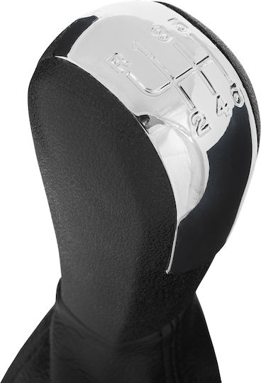 Skoda Octavia Ii 04-11 Gear Shift Knob + Gaiter Frame Chrome 6 Speed