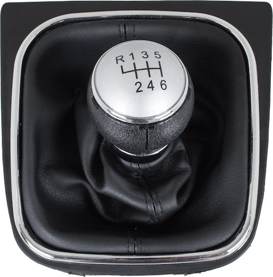 VW Turan 09-12 Mâner Schimbător Viteze Argintiu + Negru Cadru Cromat 6 Viteze