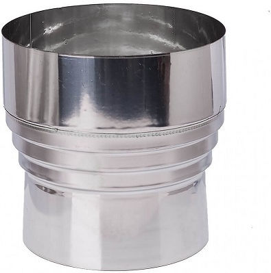 Chimney Pipe Reducer Stainless Steel 80-100 Aisi 316ba Antimagnetic Inoxshell