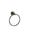 Rea Single Bathroom Ring Wall-Mounted With Screws Silver