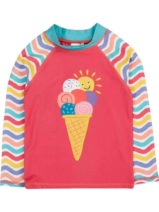 Frugi Kids Swimwear Rashguard With Long Sleeve Light Blue