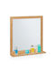 Relaxdays Bathroom Mirror with Shelf 61.5x60cm Beige